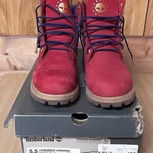 Timberland | Shoes | Timberland Red And Navy Boots | Poshmark display picture 3